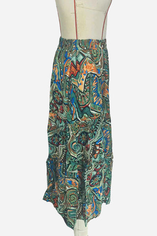 Bohemian Print Flowy Skirt