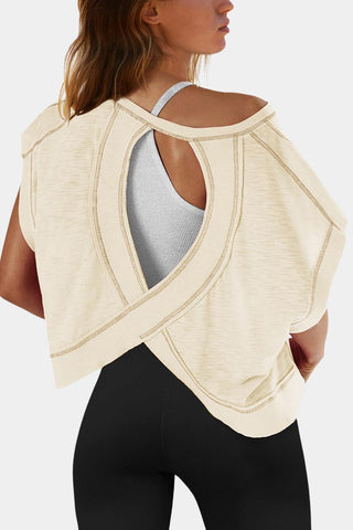 Cutout Back Sporty T-Shirt
