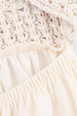 Crochet Bodice A-line Casual Dress