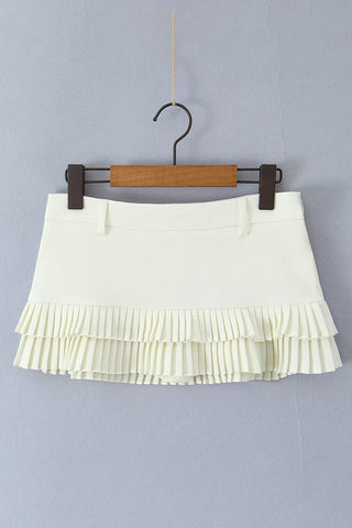 Double Ruffle Mini Skirt
