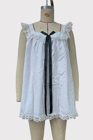 Lace Trim Sleeveless Casual Dress