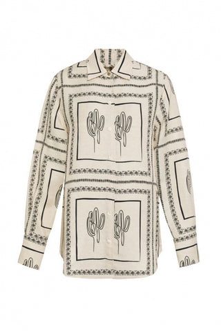 Cactus Print Casual Shirt Set