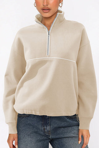 Quarter-Zip Casual Sweatshirt