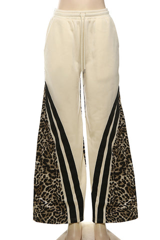 Stylish Wide-Leg Patterned Casual Pants