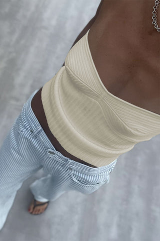 Strapless Ribbed Tank Top