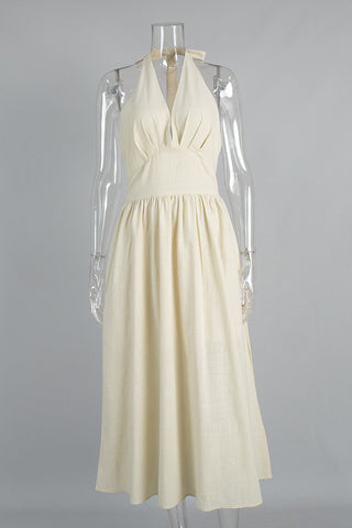 Halter Midi Casual Dress