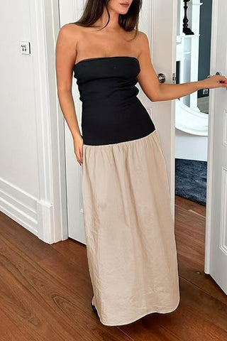 Strapless Maxi Casual Dress