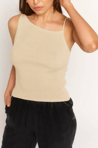 Square Neck Knit Tank Top
