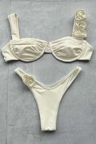 Floral Strap Two-Piece Bikini Set