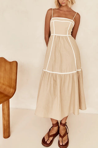 Elegant A-Line Midi Dress