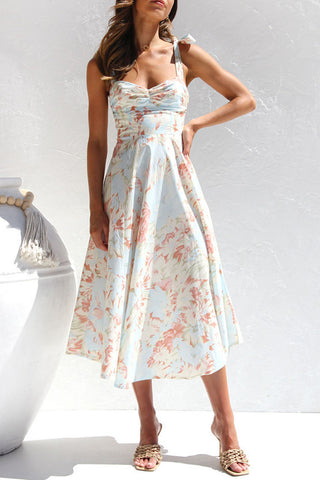 Tie-Strap Midi Swing Dress