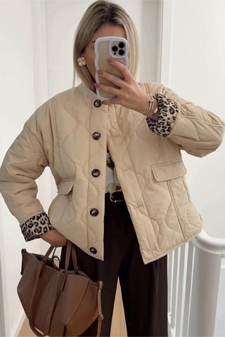 Quilted Button-Up Jacket