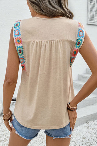 Sleeveless Crochet Strap Tank