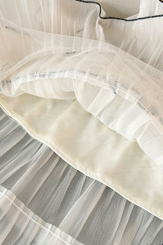 Tiered Layer Casual Skirt with Ruffle Detail