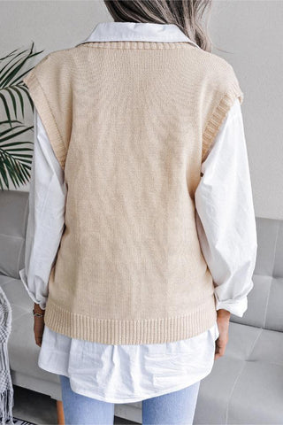 V-Neck Knit Vest