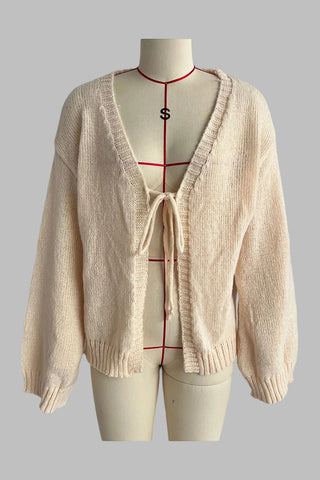 Casual Tie-Front Cardigan