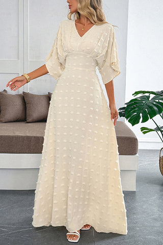 Elegant V-Neck Casual Maxi Dress