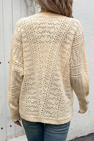 Button-Up Knit Cardigan Sweater