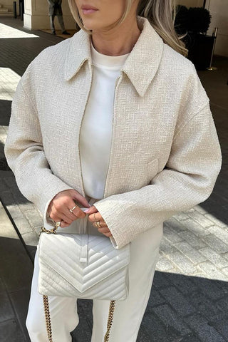 Cropped Textured Blazer