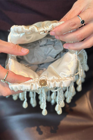 Elegant Beaded Handle Bag