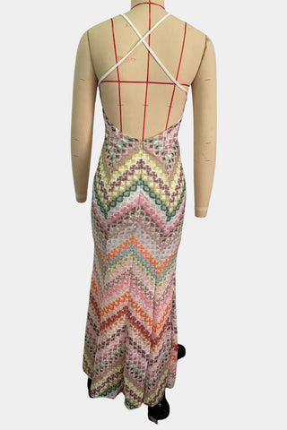 Bohemian Crochet Maxi Dress