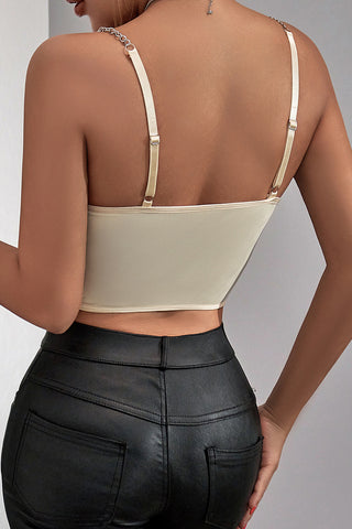 Chain Embellished Bustier Camisole