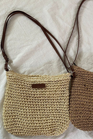 Woven Shoulder Bag with Adjustable Strap