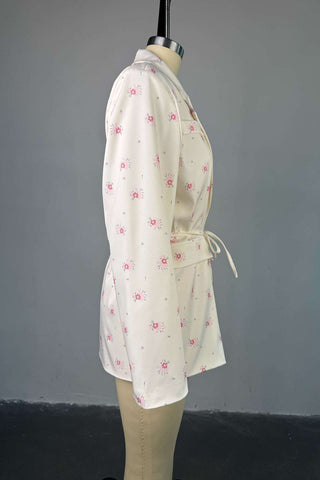 Floral Belted Blazer Jacket