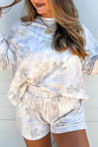 Printed Pullover Short Set