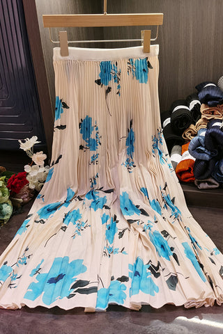 Floral Pleated Skirt Set