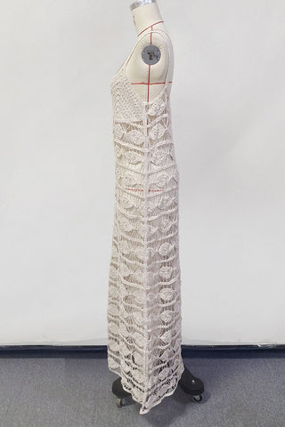 Spaghetti Strap Sheer Beach Maxi Dress