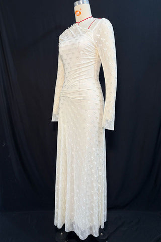 Elegant Long-Sleeve Casual Dress