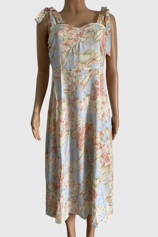 Tie-Strap Midi Swing Dress