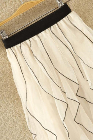Layered Ruffle Casual Skirt