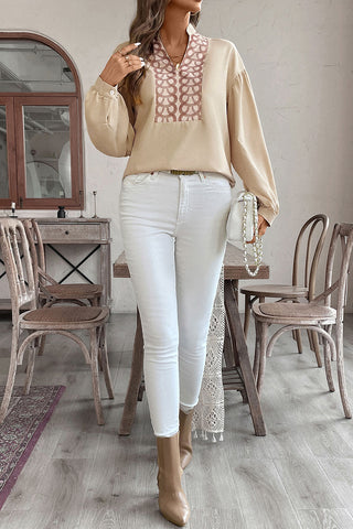 Elegant Patterned Blouse
