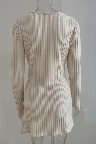 Ribbed V-Neck Sweater