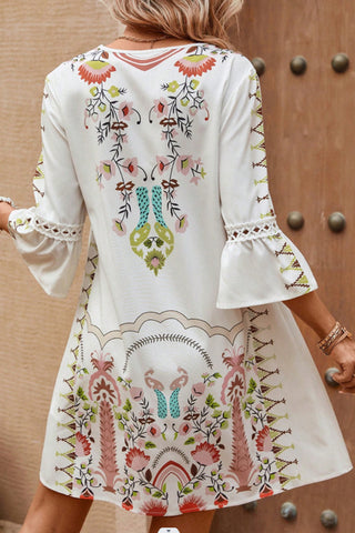 Floral Detail Boho Dress