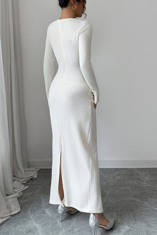 Elegant Long-Sleeve Maxi Dress