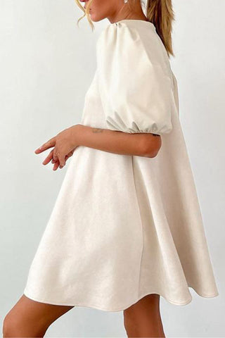 Puff Sleeve Casual Dress