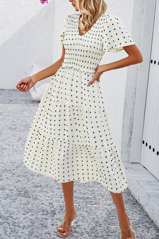 Dot Print Casual Dress