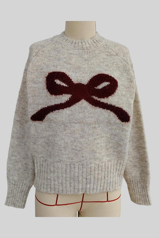 Bow-Pattern Sweater