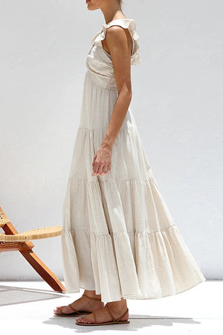 Ruffled Strap Maxi Dress