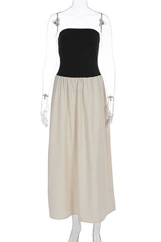Strapless Maxi Casual Dress