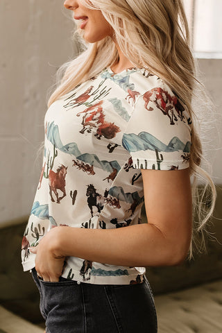 Western-Inspired Graphic Shirt