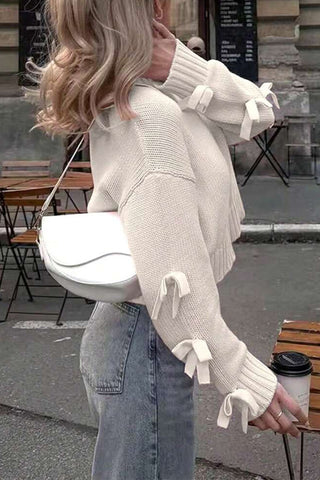 Striped Long-Sleeve Knit Sweater