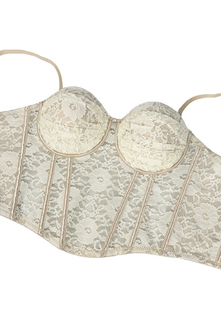 Lace Detail Bustier Top