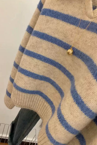 Striped Collared Sweater