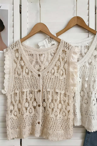 Crochet Lace Sleeveless Top