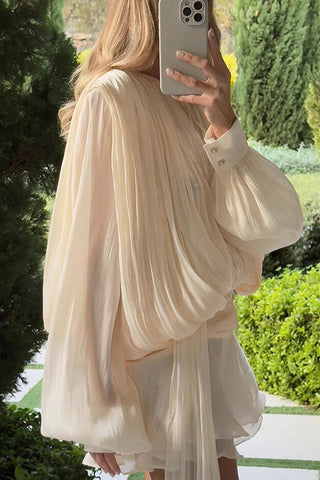 Elegant Draped Casual Dress