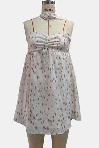 Strapless Print Mini Dress